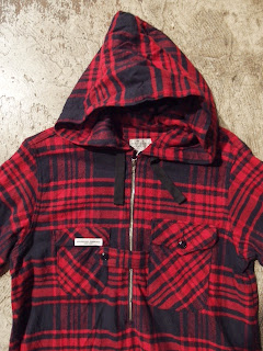 fwk by engineered garments long bush shirt heavy twill plaid