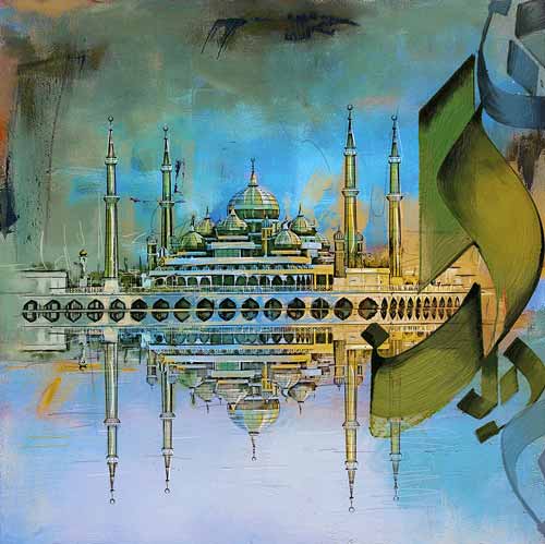  kali ini saya akan memperlihatkan lukisan Masjid Terindah yang ada di dunia 20+ Contoh Gambar Lukisan Masjid Terindah Karya Seniman Dunia