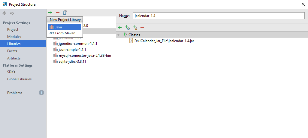 How to add external libraries/jar files in Intellij IDE