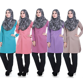 Blouse Plus Size Muslimah Jasmin terdapat dalam saiz Plus Size