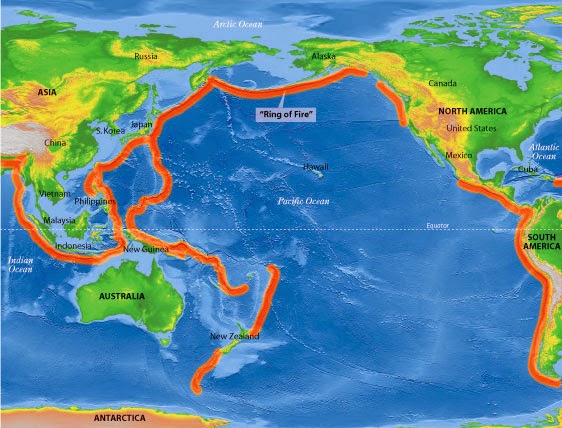 Ring Of Fire Or Circum Pacific Belt Ring Of Fire Or Circum Pacific Belt