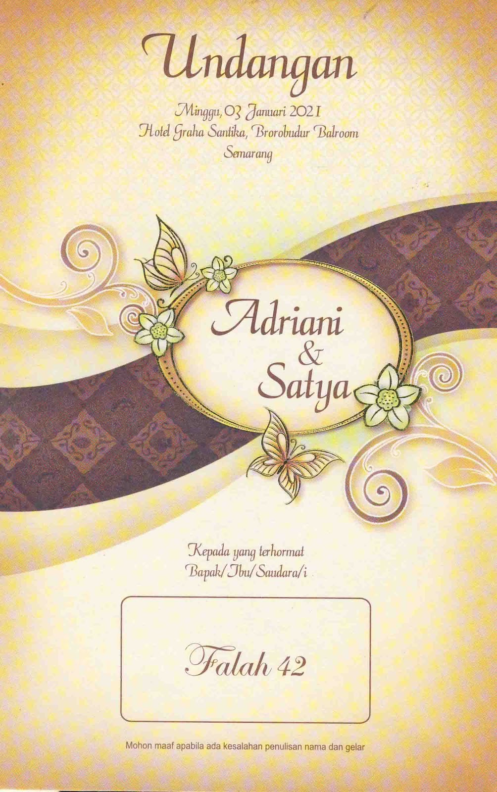 Contoh Undangan Pernikahan