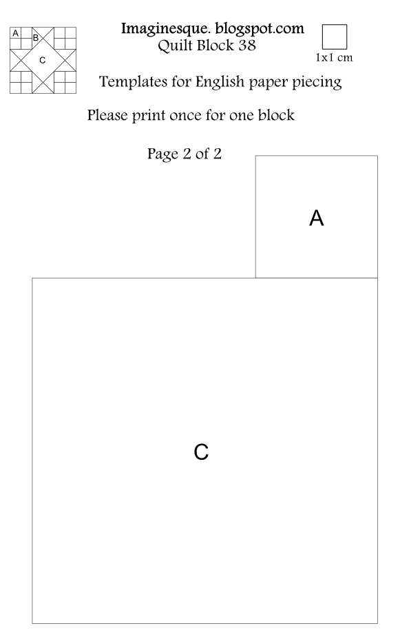 Imaginesque: Quilt Block 38: Pattern & Templates