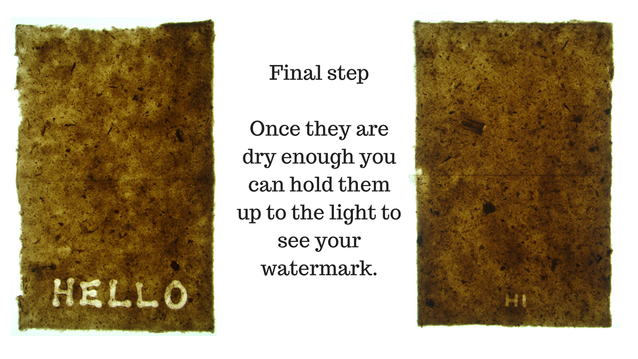 How to create watermarks in your handmade paper