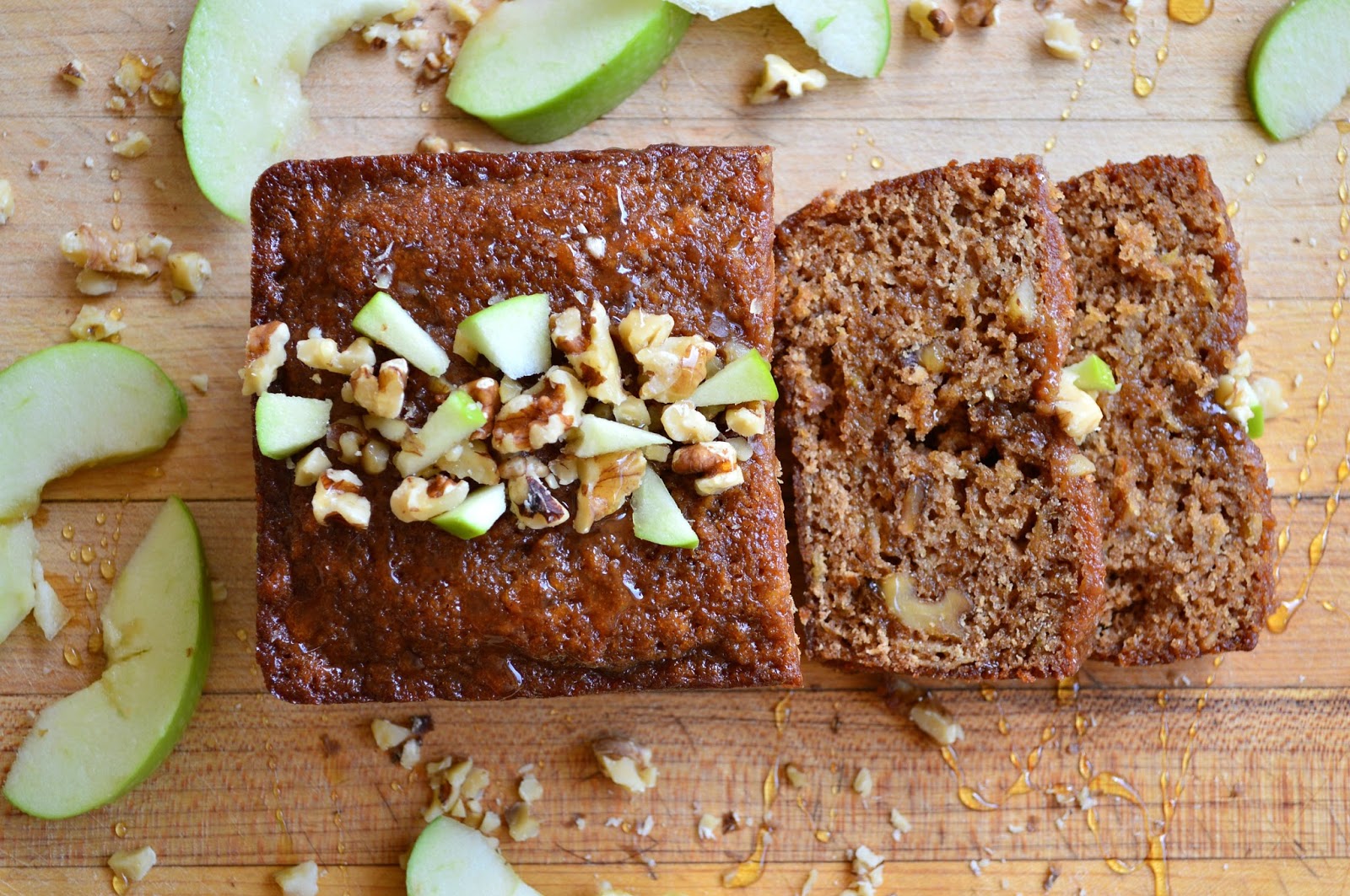 Honey Cake with Apples and Toasted Walnuts