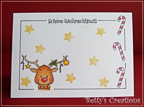 Rentier Karte | Karten, Bilder zum abmalen, Bastelideen