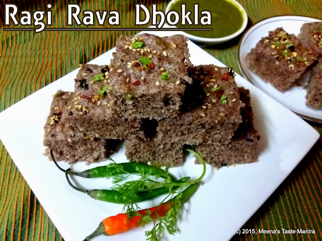 Ragi Rava Dhokla