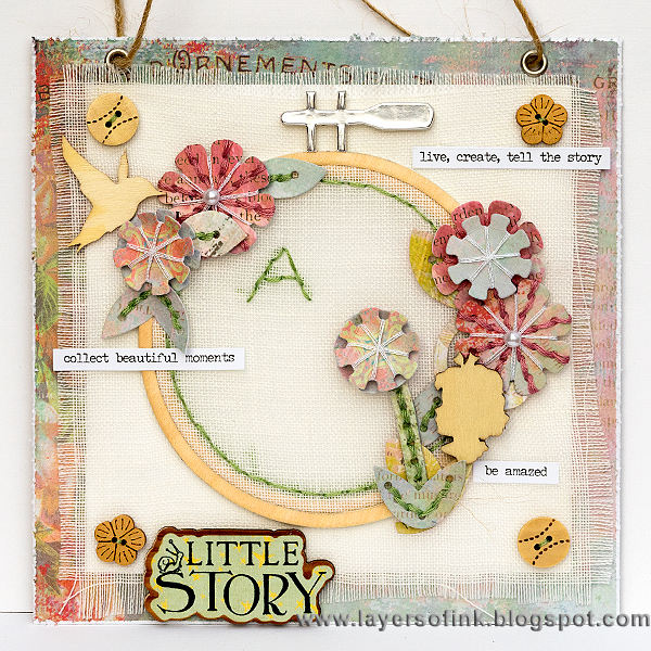 Layers of ink - Embroidery Hoop Tutorial by Anna-Karin