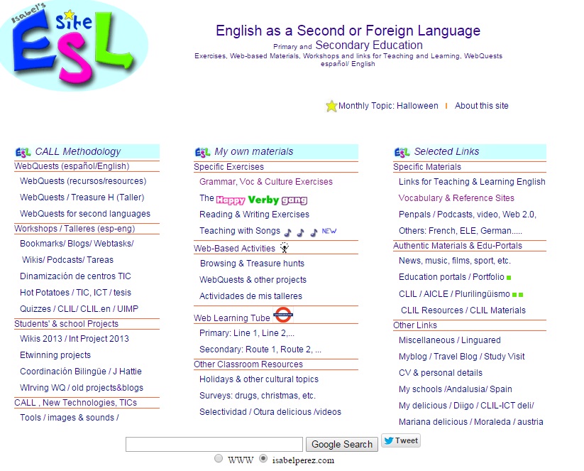 CPI Tino Grandío Bilingual Sections Interesting websites for EFL ESO