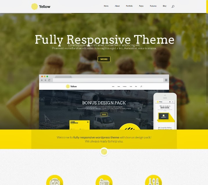 Fully Responsive WordPress Theme with Design Pack