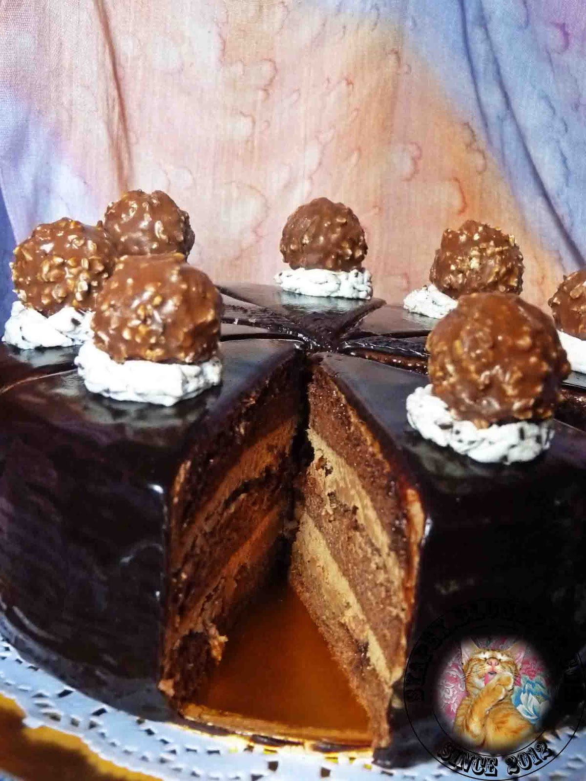 syapex kitchen Ferrero Rocher Chocolate Mousse Cake