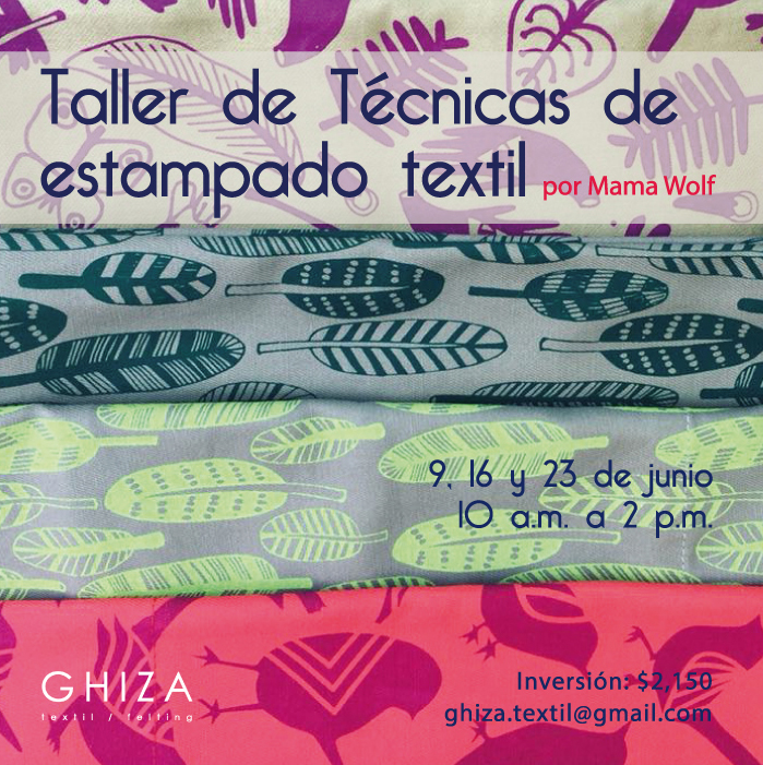 TALLER DE TÉCNICAS DE ESTAMPADO TEXTIL