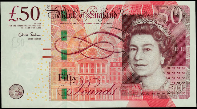 England 50 Pound Sterling note 2011 Matthew Boulton and