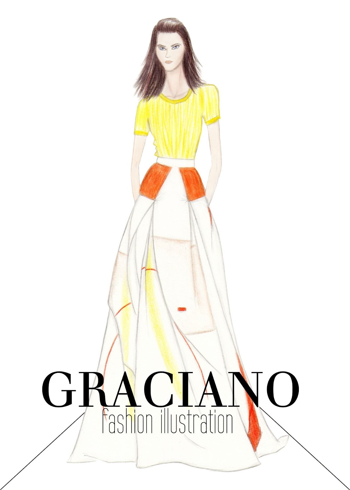 GRACIANO fashion illustration: Carolina Herrera S/S 2013 #NYFW