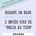 RODAPÉ DO BLOG COM ÍCONES E BOTÃO DE VOLTA AO TOPO