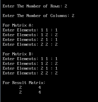 C++ Tutorial: Write a program to add two matrix...
