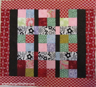 red and white quilt