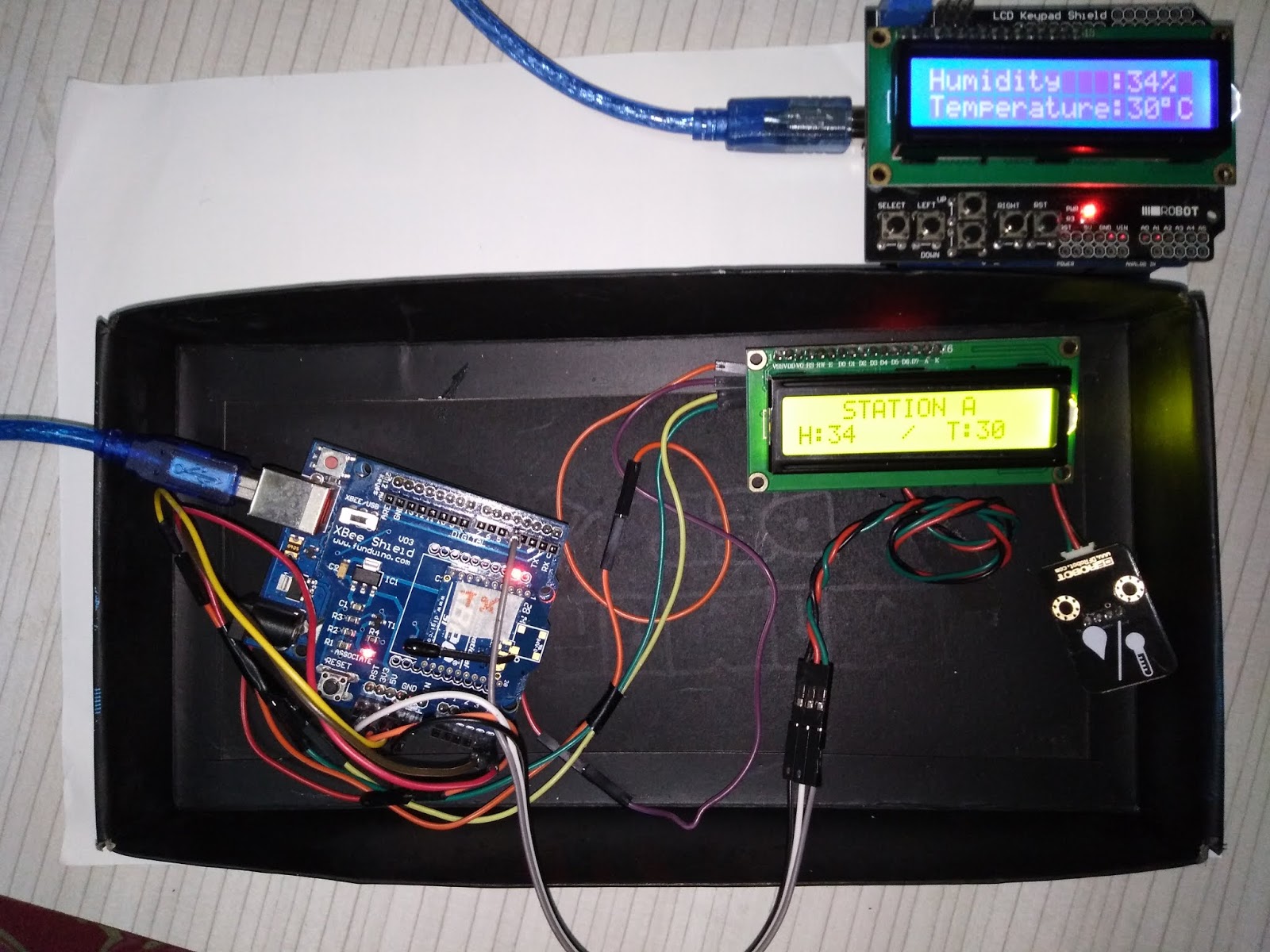 Weather monitoring system using Zigbee device