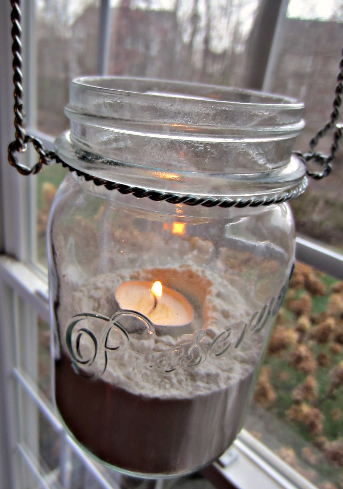 Down to Earth Style Candles in the Window.....