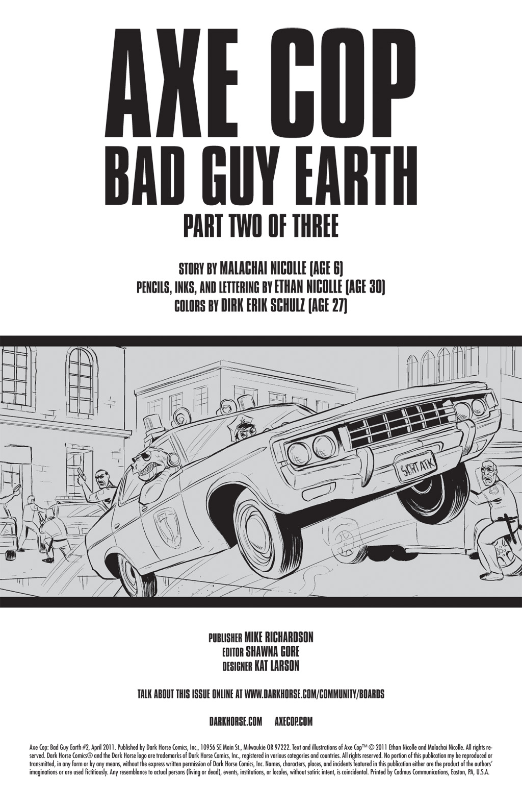 Read online Axe Cop: Bad Guy Earth comic -  Issue #2 - 2