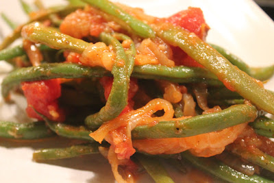 Greeked green beans