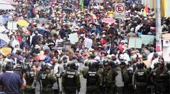 la COB empezará bloqueo de carreteras después de una semana de marchas en La Paz