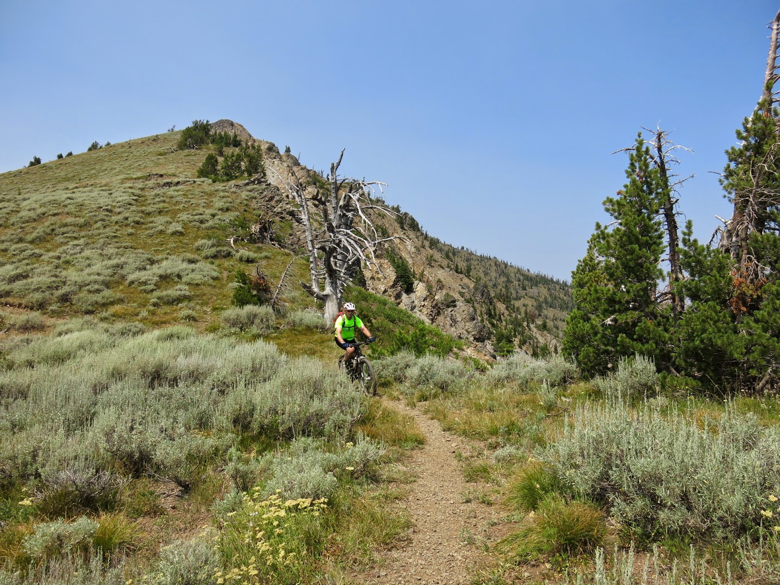 Bloated Skiing August 6, Baker City Oregon, Elkhorn Crest Trail