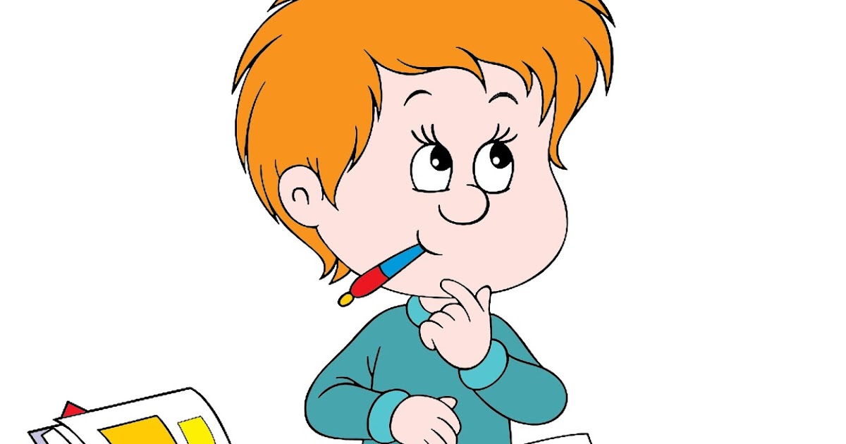 Картинка ребенок думает для детей на прозрачном фоне