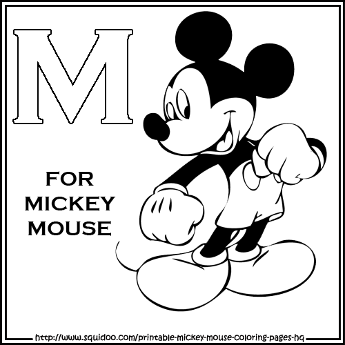 m for mouse coloring pages - photo #4