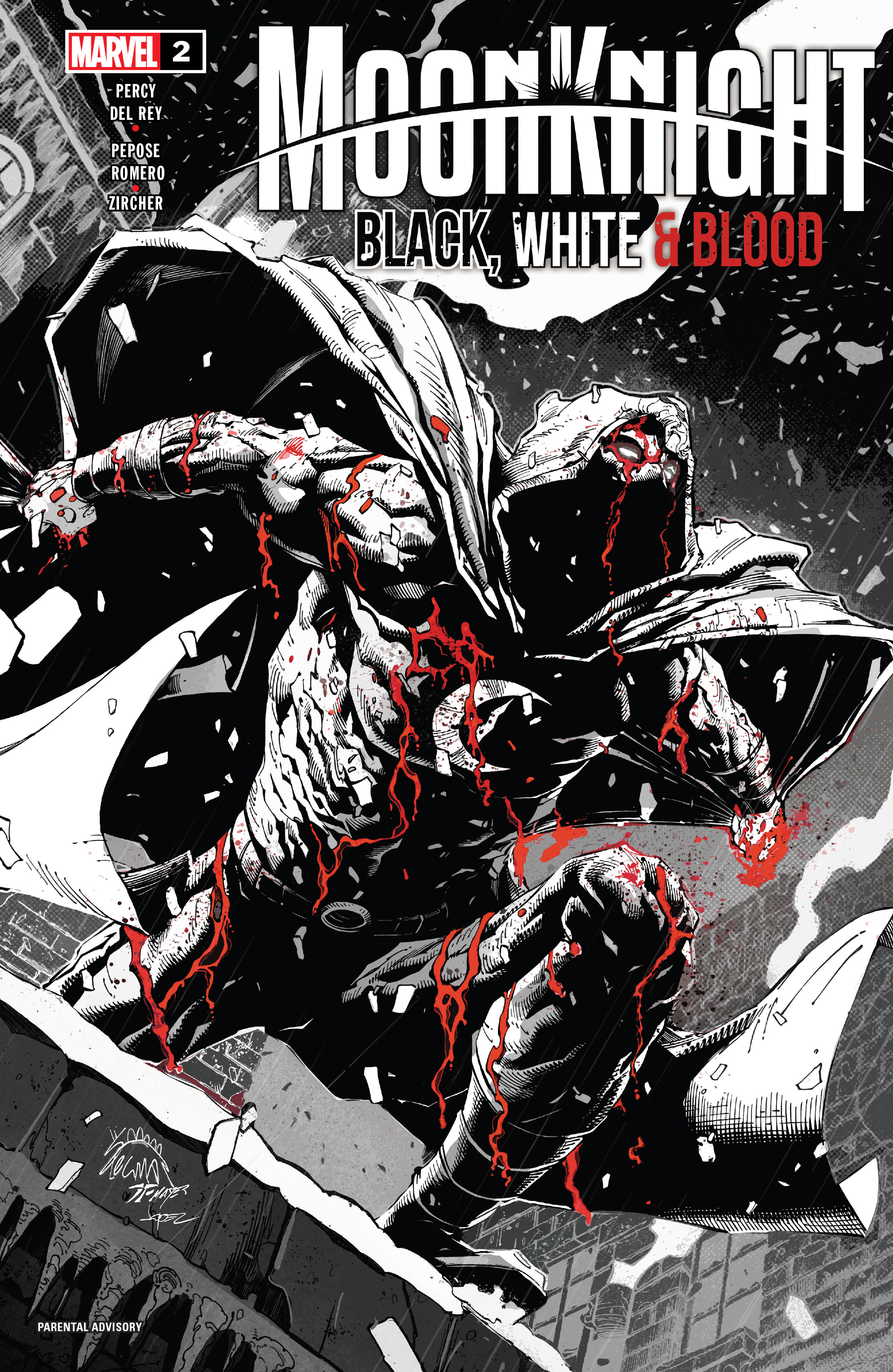 Read online Moon Knight: Black, White & Blood comic -  Issue #2 - 1