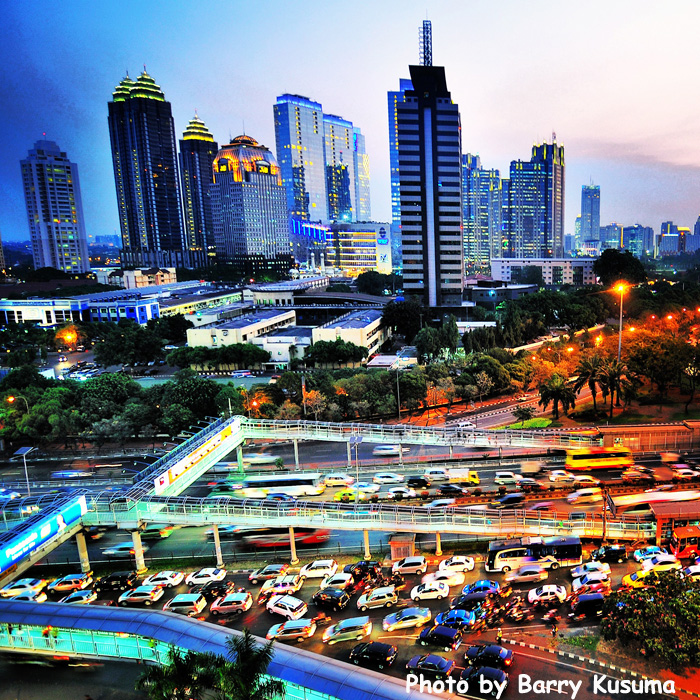 Motret Keramaian Cityscape Jakarta saat Tahun Baru 2013 