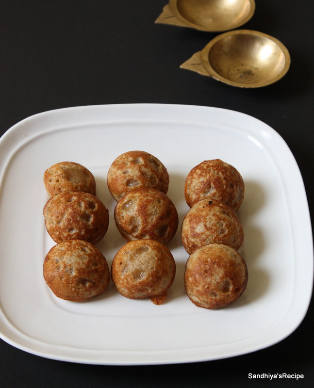 Sandhiya's Cookbook Wheat Flour Appam Appam Recipe Karthigai