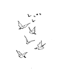 flying bird flock birds drawing simple drawings stamps digital doodle singing getdrawings song stamp