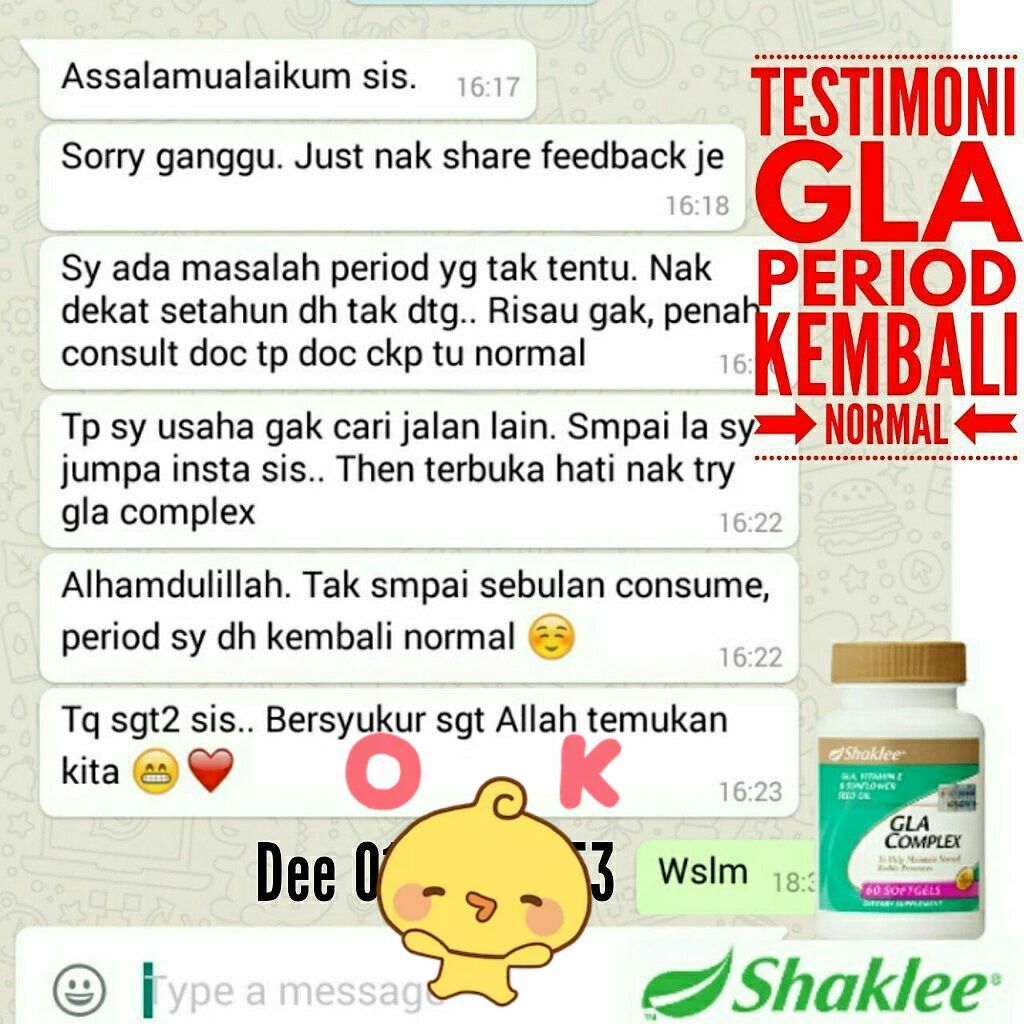 tstimoni gla period kembali normal