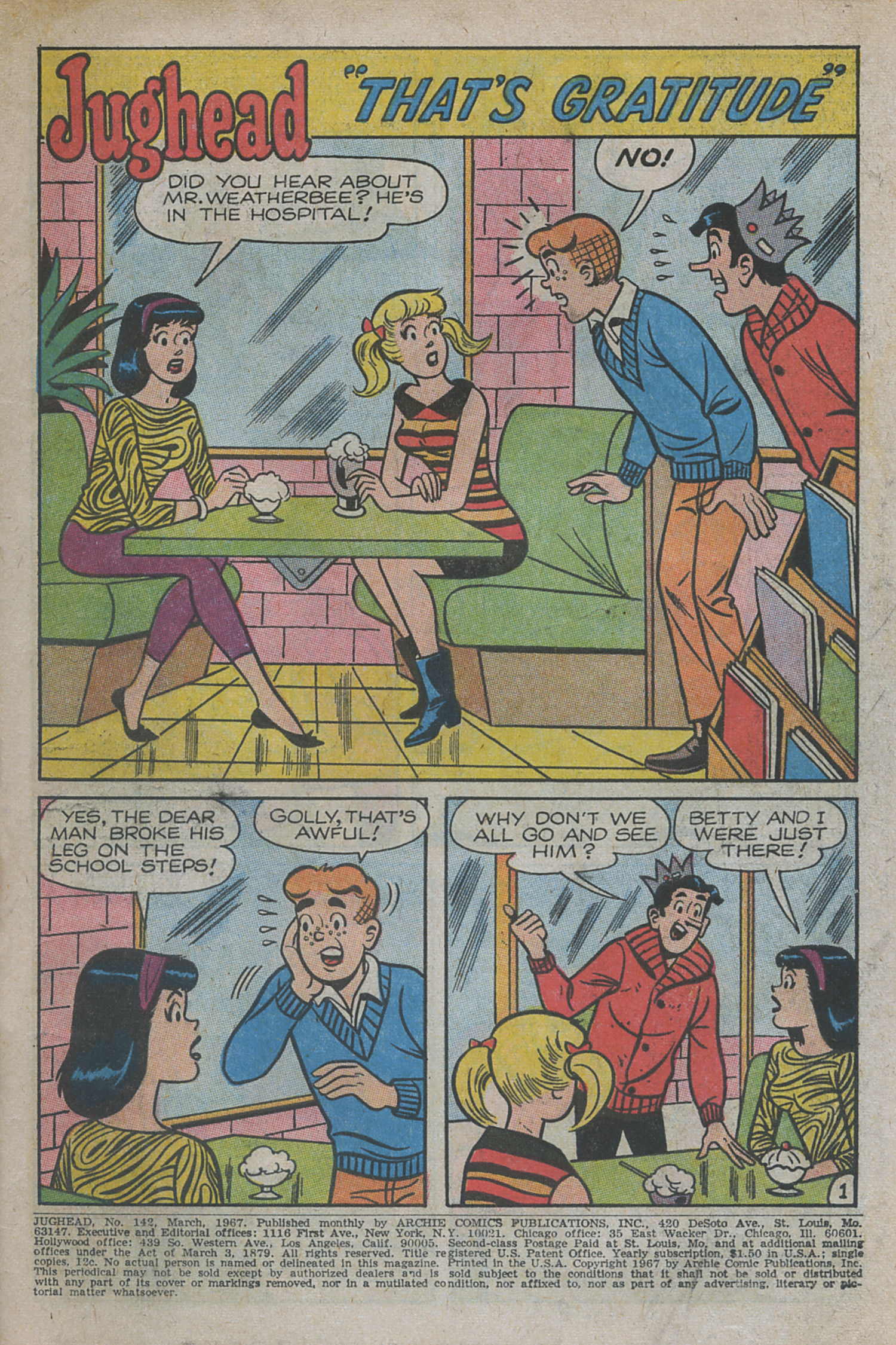 Read online Jughead (1965) comic -  Issue #142 - 3