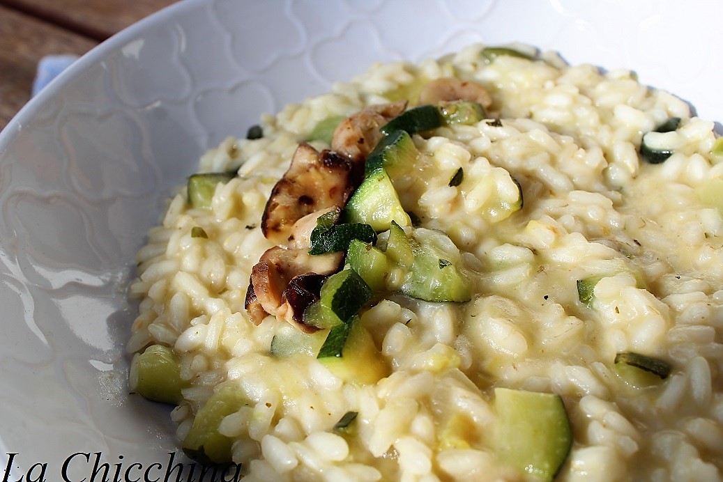 Risotto con funghi e zucchine Cucina facile e veloce