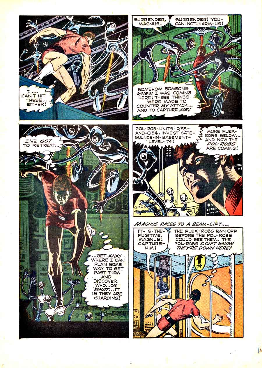 Magnus Robot Fighter #18 page by Russ Manning Russ Manning silver age science fiction 1960s gold key comic book page art - Magnus Robot Fighter #18