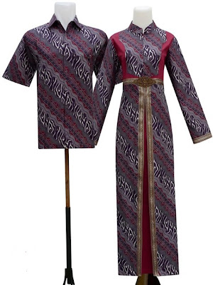busana muslim batik modern pita tengah tata batik sarimbit