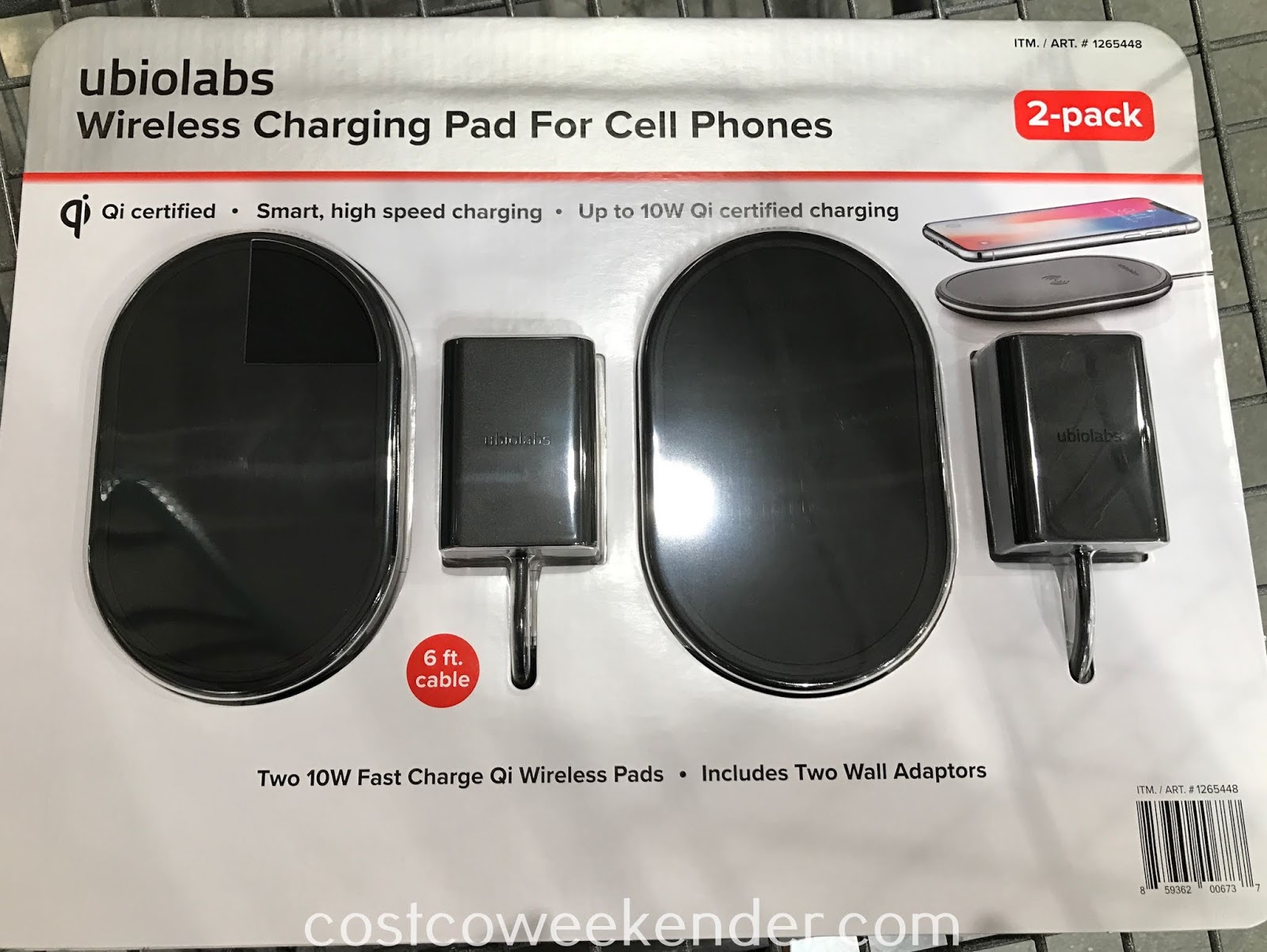 Ubio Labs Wireless Charging Pad (2 pack) Costco Weekender
