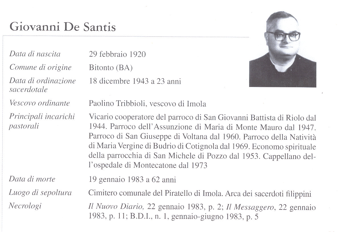 Parrocchia di Montecatone (BO) Don Giovanni