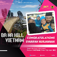 Syarifah Nurjannah sukses mendapatkan tiket trip ke Vietnam gratis!