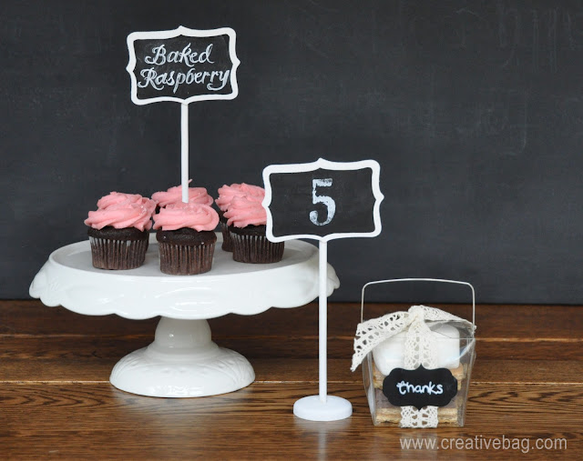 chalkboard signs from Creative Bag and tutorial on how to use chalk markers to create diy wedding projects
