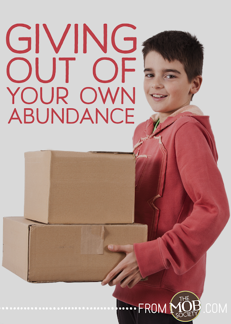 Giving Out of Your Own Abundance :: OrganizingMadeFun.com