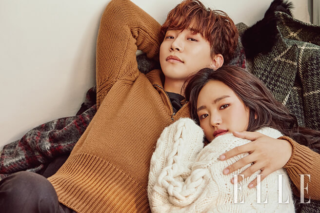Just Between Lovers' Sweethearts Junho and Won Jin Ah Pose for Elle