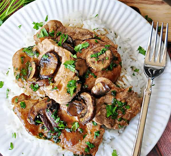 Pork Tenderloin with Mushroom Gravy the recipes