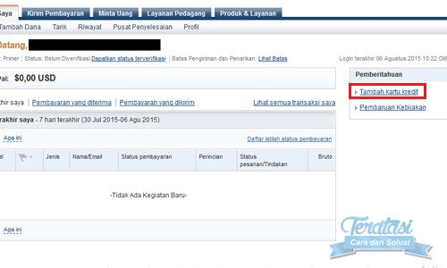 tambah kartu kredit tambah kartu kredit - cara verifikasi paypal dengan vcc 2015