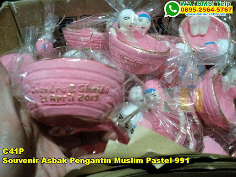 Harga Souvenir Asbak Pengantin Muslim Pastel 991 Harga Souvenir Asbak Pengantin Muslim Pastel 991