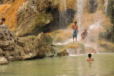 Bath Hot Spring Aik Kalak side Lake Segara Anak Mount Rinjani