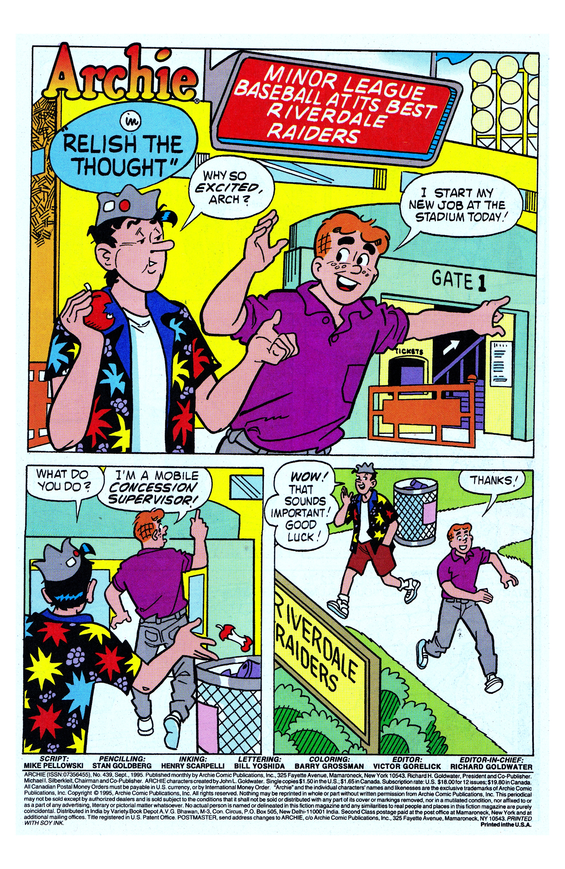 Read online Archie (1960) comic -  Issue #439 - 2