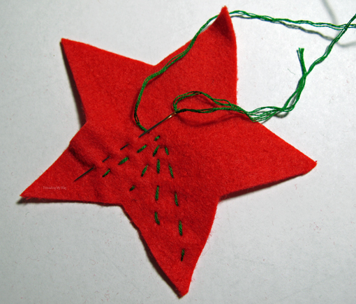 Felt Stitched Star Ornaments tutorial with Paige 